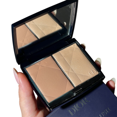 Палетка румян и хайлайтера Диор Rouge Blush Colour and Glow Shape&Highlight (100 Diorissimo) 8 g (Уценка) 