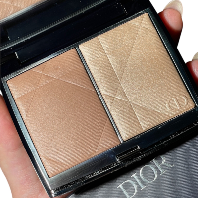 Палетка румян и хайлайтера Диор Rouge Blush Colour and Glow Shape&Highlight (100 Diorissimo) 8 g (Уценка) 