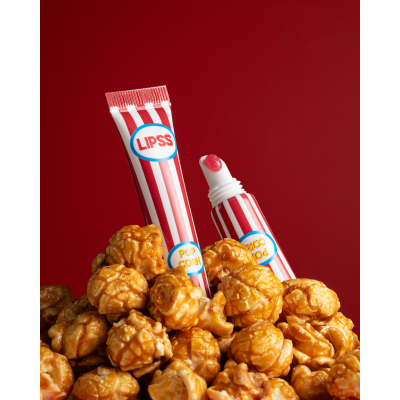 Блиск-ліппер для губ Lipss Ceramides & Peptides Lipper Popcorn (рожевий з блискітками) 9 ml