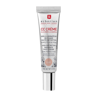 СС-крем для рівномірного тону шкіри SPF25 Erborian CC Creme Centella Asiatica SPF25 (Clair) 15 ml