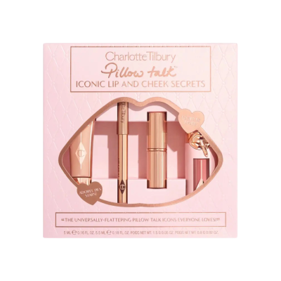 Набор для макияжа в оттенке Pillow Talk Charlotte Tilbury Pillow Talk Iconic Lip and Cheek Secrets