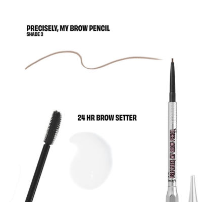 Набір для брів Benefit Bigtime Brow Minis Brow Pencil & Gel Duo (3 Warm Light Brown) Mini 