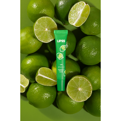 Блиск-ліппер для губ Lipss Ceramides & Peptides Lipper Lime Summer (прозорий із срібно-зеленими блискітками) 10 ml
