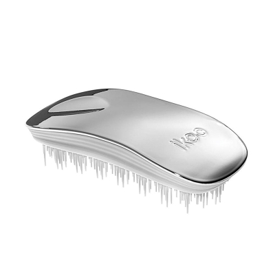 Гребінець-детанглер для дбайливого розчісування IKOO Oyster (срібний)
