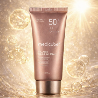 Солнцезащитный крем с сияющим эффектом Medicube Collagen Firming Sun Cream SPF50 (50 ml)