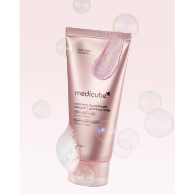Очищающая пенка с глутатионом для лица Medicube PDRN Pink Glutathione Capsule Cleansing Foam 120 g