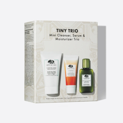 Набір для догляду за обличчям Origins Tiny Trio Mini Cleanser, Serum&Moisturizer Trio