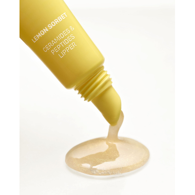Блиск-ліппер для губ Lipss Ceramides & Peptides Lipper Lemon Sorbet (прозорий із золотистими блискітками) 8 ml