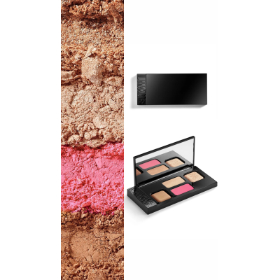 Контурна палетка IL Makiage High Point Bronzer, Blush&Higighter Pro Palette (Light) 4x3.5 g