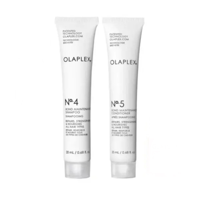 Шампунь та кондиціонер Olaplex 4 і 5 для м’якого, блискучого та помітно здоровішого волосся 2х20 ml