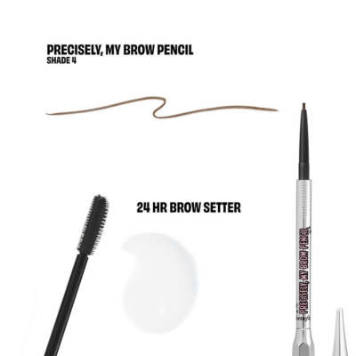 Набор для бровей Benefit Bigtime Brow Minis Brow Pencil & Gel Duo (4 Warm Deep Brown) Mini 