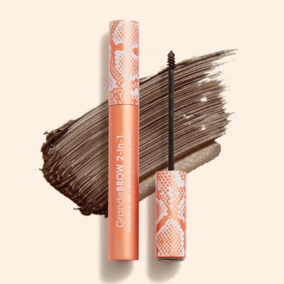 Відтінковий гель для брів + сироватка для зміцнення брів ​​​(Dark) Grande Cosmetics GrandeBROW 2 в 1 Tinted Brow Gel And Brow Enhancing Serum ​​​ 3.5 ml