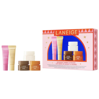 Лімітований набір для губ Laneige Midnight Minis Lip Glowy Balm and Lip Sleeping Mask Gift Set