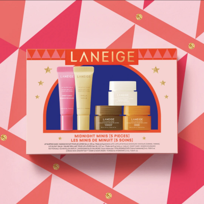 Лимитированный набор для губ Laneige Midnight Minis Lip Glowy Balm and Lip Sleeping Mask Gift Set