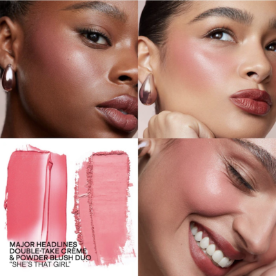 Палетка румян Patrick Ta Major Double-Take Creme & Powder Blush Duo (She's That Girl) 4.2 g Mini