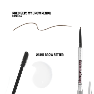 Набор для бровей Benefit Bigtime Brow Minis Brow Pencil & Gel Duo (4.5 Neutral Deep Brown) Mini