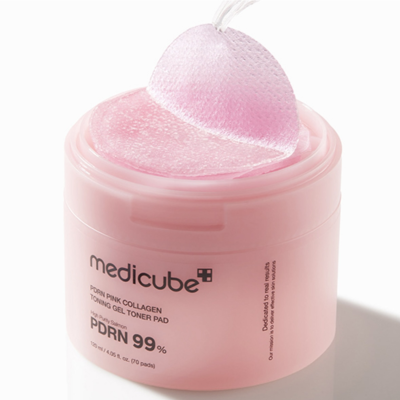 Тонізуючі гелеві педи з полінуклеотидами та колагеном Medicube PDRN Pink Collagen Toning Gel Pad (70 шт) 120 ml