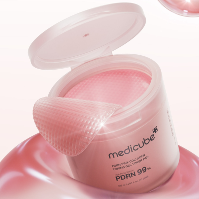 Тонізуючі гелеві педи з полінуклеотидами та колагеном Medicube PDRN Pink Collagen Toning Gel Pad (70 шт) 120 ml