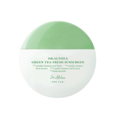Заспокійливий сонцезахисний крем для обличчя з SPF50 Dr.Althea Green Tea Fresh Sunscreen SPF50 (45 ml)