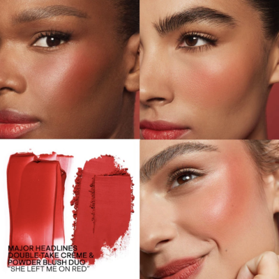 Палетка румян Patrick Ta Major Double-Take Creme & Powder Blush Duo (She Left Me On Red) 4.2 g Mini