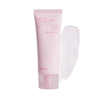 Увлажняющий солнцезащитный крем для лица Celimax Heart Pink Tone Up Sun Cream SPF50 40 ml